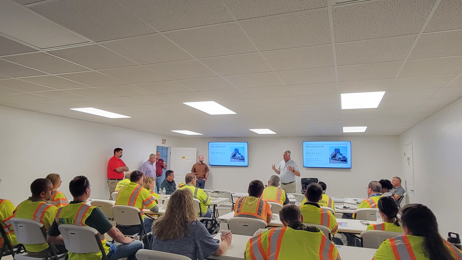Figure 5: Ken Arthur of Superior Paving Corp. addressing the Blue Ridge Region DEQ employees