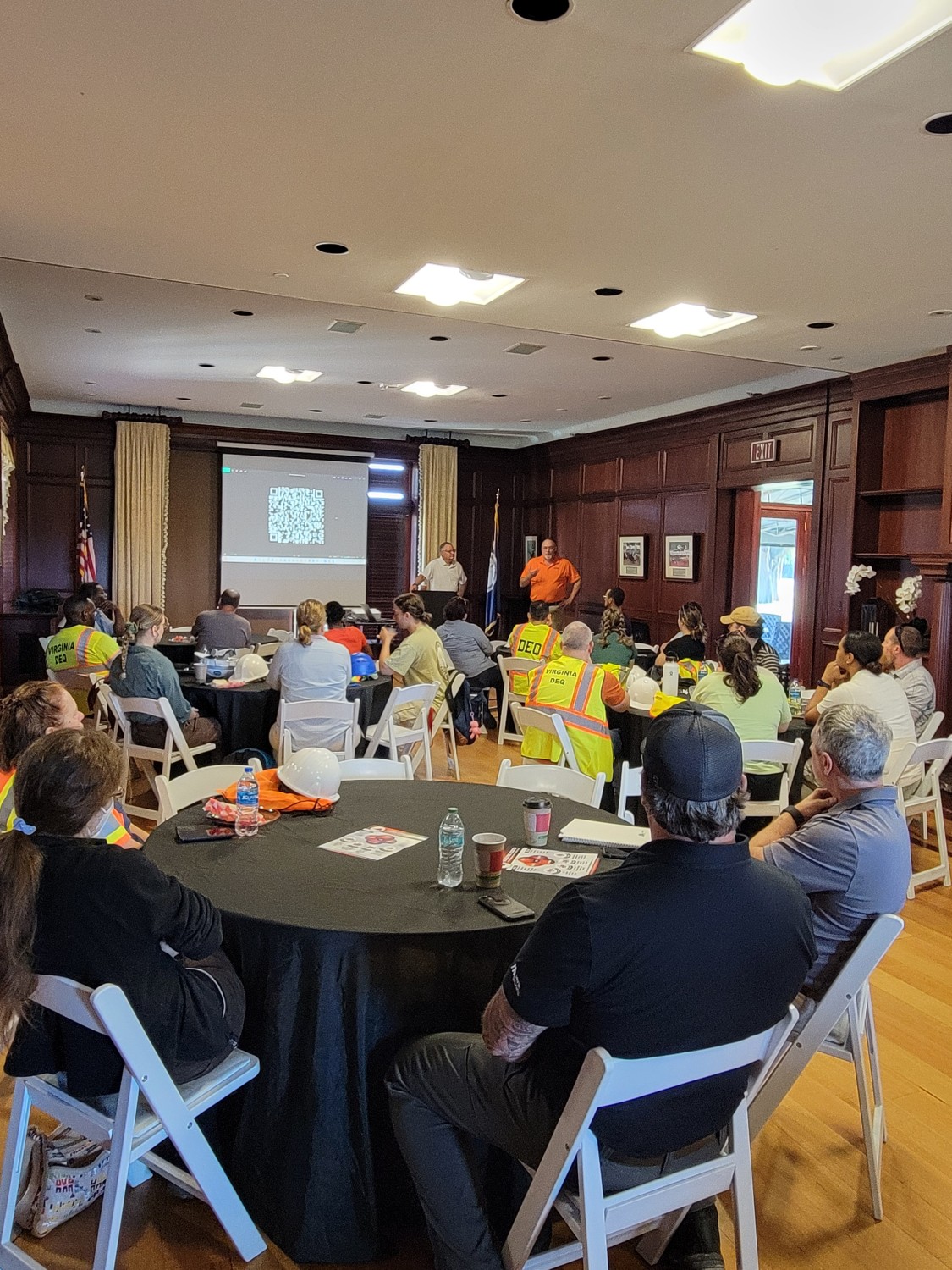 Figure 1: Attendees listening to Trenton Clark, VAA and Rob Lanham, VTCA, at the Piedmont Region and Central Office Workshop